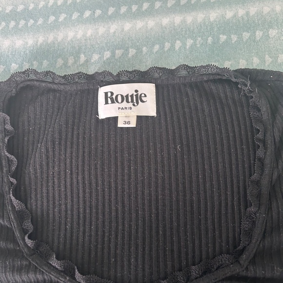 Rouje Tee - Shirt With Lace Trim - Picture 2 of 4